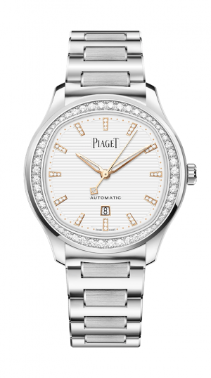 PIAGET POLO DATE AUTOMATIC STEEL DIAMOND WATCH