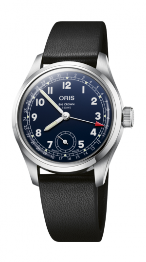ORIS BIG CROWN POINTER DATE CALIBRE 403 BLACK LEATHER BLUE DIAL