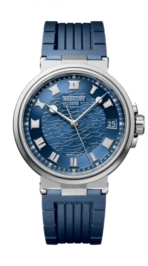 BRE MARINE AUTO RUBBER STRAP MENS BLUE DIAL WATCH