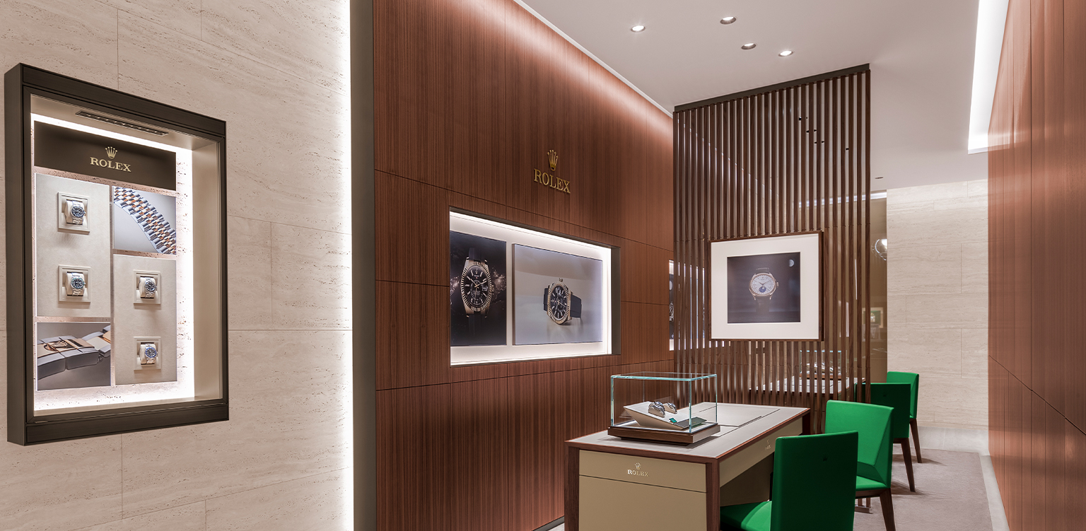 Rolex different part in the showroom